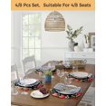thumbnail image 5 of 13 Inch Round Placemats Set of 4, Valentines Love Heart Non Slip Heat Insulation PP Table Mats, Eucalyptus Red Love Heart Black Washable Place Mats for Kitchen Dining Party Table Decor, 5 of 7