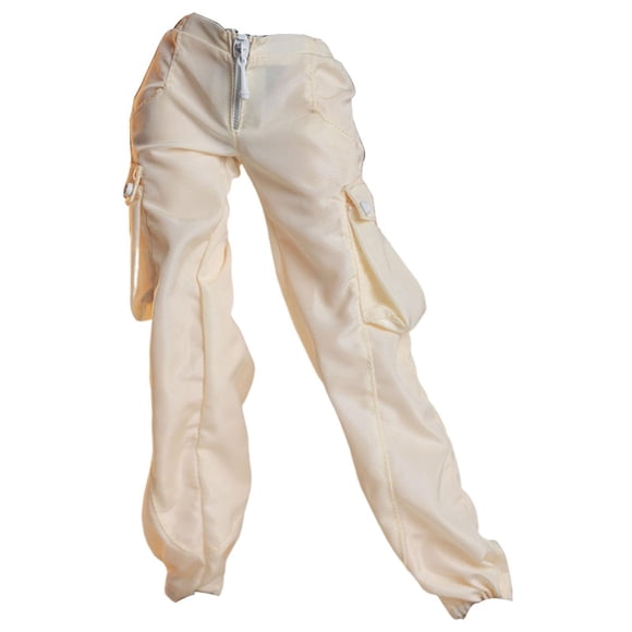 Yinanstore Pantalon 1/6 Figurine Pantalon Décontracté Ample Jouet Élégant Multi-Usage Cadeaux Cosplay Accessoires Poupée Miniature Pantalon Accessoire Beige