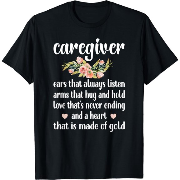 Caregiver Cute Definition Caregiving Best Caregiver T-Shirt