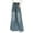 Blue, variant on AherBiu Jeans for Girls Teens Elastic High Waisted Straight Wide Leg Denim Pants Vintage Jean Trousers with Pockets