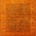 thumbnail image 1 of Ahgly Company Indoor Square Mid-Century Modern Neon Orange Oriental Area Rugs, 8' Square, 1 of 6