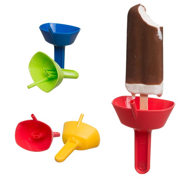 Porte-popsicles Anti-Gouttes - Porte-Gâteries Glacées Sans Dégâts avec Paille (Lot de 3)