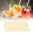 thumbnail image 4 of Fruit Pattern Straws, Reusable Light And Portable Durable Refreshing Paper Straws  For Beach Parties Pool Theme Parties, Picnics Lemon,Watermelon,Strawberry, 4 of 8