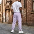 thumbnail image 4 of Men's Jogger Sweatpants Drawstring Elastic Waist Casual Relaxed Fit Athletic Solid Color Lounge Trousers with Pockets, 4 of 7