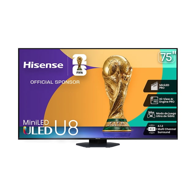TV Hisense 75 pulgadas 75U8QG QLED Mini-LED