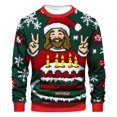 thumbnail image 1 of Sudaderas sin capucha para hombre, estilo casual, con estampado de moda, sudadera de manga larga, blusas de manga larga con cuello redondo, camisas, blusas para hombre, poliéster, 1 of 2