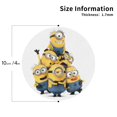 thumbnail image 3 of Pofeuu Minions sous-Verres en Cuir Imprimés Ensemble de 6 sous-Verres Étanches Résistants à la Chaleur pour Table à Manger Cuisine Ou Bureau, Forme Ronde, 3 of 7