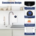 thumbnail image 6 of Imountek 3000W Electric Tankless Water Heater, Instant Hot Water Heater with Digital Display for Kitchen & Bathroom Sink, RV Use, White, 6 of 11