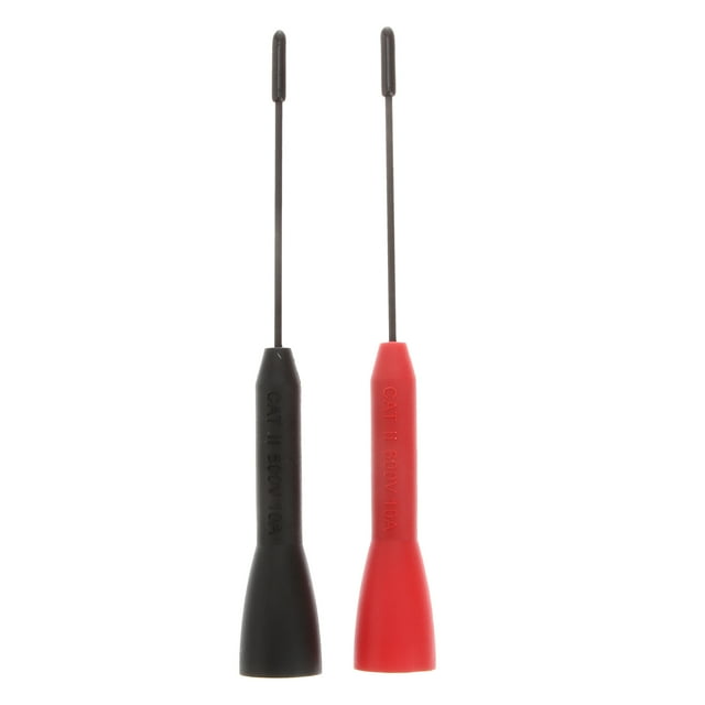 2pcs 2mm Jack Stainless Steel Test Lead Probe Test Needle Multimeter Test Probes Diagnostic Tools For Banana Plug (1 Red and 1 Black)