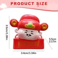 thumbnail image 3 of God of Wealth Figurine, SSNTSY Resin Caishen Statue, Cute 3D Craft Sculpture for Office Desk, Car Dashboard, Indoor Spring Festival Decor, 3 of 4