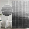 thumbnail image 4 of Polyester Fabric Grey Ombre Shower Curtain, Modern Abstract Art Ocean Oil Painting Waterproof Bathtub Curtain Bathroom Decor Set with Hooks 54 x 78 Inches, 4 of 6