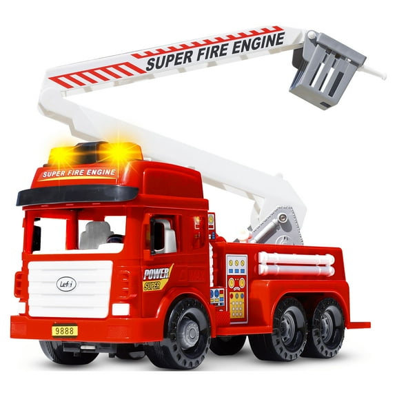 CifToys Kids Fire Truck Toy for Boys, Friction Powered Play Vehicle, 3 years and up