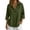 BEF35-Army Green, variant on Cotton Linen Tops For Women 2026 Summer Gauze Button Down Collared Shirts 3/4 Sleeve V Neck Dressy Casual Blouses Navy M