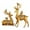 B, variant on Noothes Gold Reindeer Christmas Decoration 2-Piece Set Resin Christmas Figurines Festive Reindeer Tabletop Decor for Indoor Tree and Holiday Display