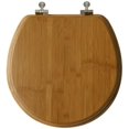 thumbnail image 1 of TOPSEAT Siège de Toilette Rond Native Impression avec Charnières en Nickel Brossé, Bambou Naturel, 1 of 10