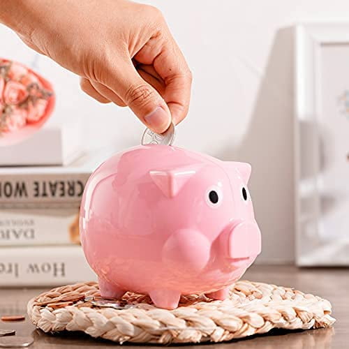 Pièces en plastique transparent Boîte d'épargne en forme de cochon Money  Box Piggy Bank pour pièces cash
