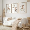thumbnail image 4 of 3pcs/ set Teddy Bear Nursery Wall Art Prints, Bear Nursery Decor, Bear, Moon, Balloons, Nursery Kids Decor, Baby Neutral Prints, Nursery Art, Kids Room Wall Art, Unframed, 4 of 4
