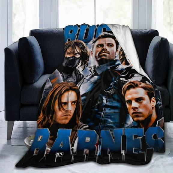 Blanket Sebastians Actors Stan Throw Flannel Blankets Warm Soft Cozy Fuzzy Air Conditioning Blanket for Living Room Sofa Bed Gift Blankets for All Seasons 30"x40"