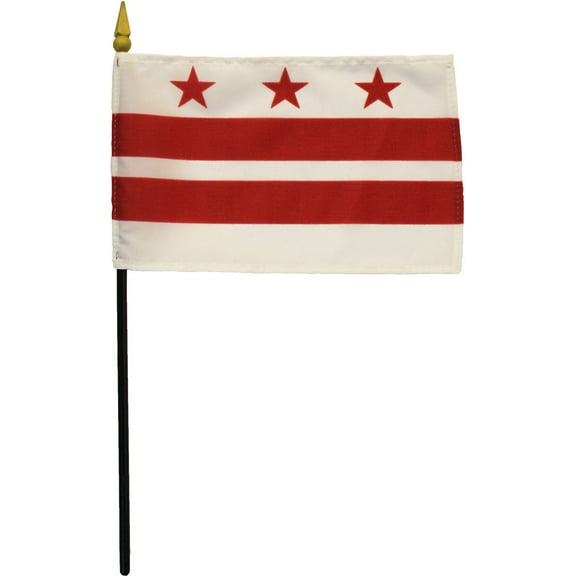 Washington, DC (district of columbia) - 4"X6" Stick Flag