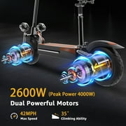 Electric Scooter Adult X500PRO Motor 2600W Battery 48V 21Ah Autonomy 45 Miles Double Suspension, Detachable Seat, Unisex