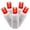 Red, variant on Vickerman 100 Pure White Wide Angle LED Single Mold Light on White Wire, 34' Christmas Light Strand