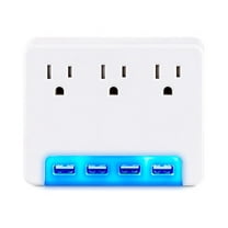 CyberPower Professional P3WUH 3-Outlet Surge Suppressor/Protector - 3 x NEMA 5-15R, 4 x USB - 120 V Input