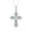 Aquamarine, variant on Cross Necklace: Gemstone & Diamond Sterling Silver 925 Pendant - 7X5MM Birthstone - 18 Chain Garnet January Birthstone Womens Jewelry Silver Necklace For Women