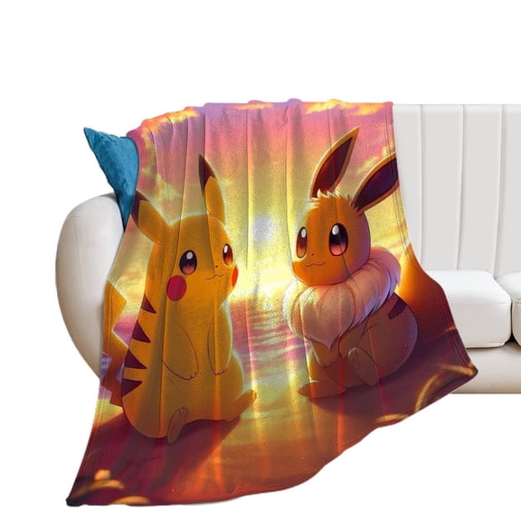 Anime Blankets Pokemon Throw Blanket 40"*50" （100*130cm） Pokemon Merch for Kids
