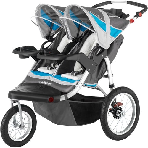 double jogging stroller with snack tray