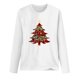 thumbnail image 5 of Tops Navideños Para Mujer, Blusas de Manga Larga, Camiseta Informal Con Cuello Redondo Y Estampado de Leopardo A Cuadros de Árbol de Navidad Odeerbi ODB194126, 5 of 7