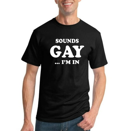 Sounds Gay. I’m In. | Mens Humor Graphic T-Shirt, Black,