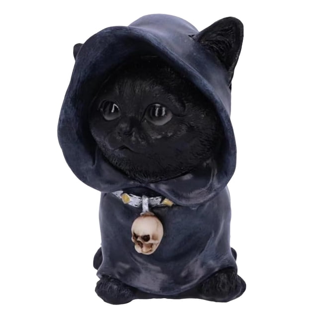 HUASHENG Décor de Statue d'Halloween Figurine d'Halloween Statues de Chat Décor pour Patio Extérieur Cour Décor