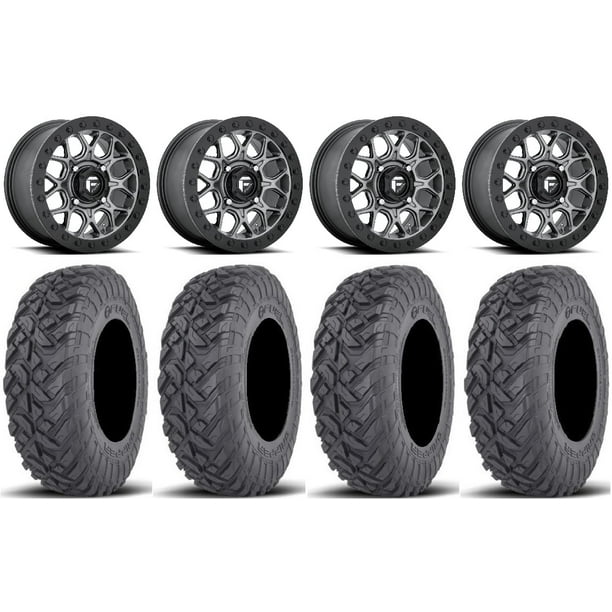 Fuel Tech Beadlock Gm 15 Wheels 35 Gripper T R K Tires Can Am Maverick X3 Honda Pioneer 1000 Talon Walmart Com Walmart Com