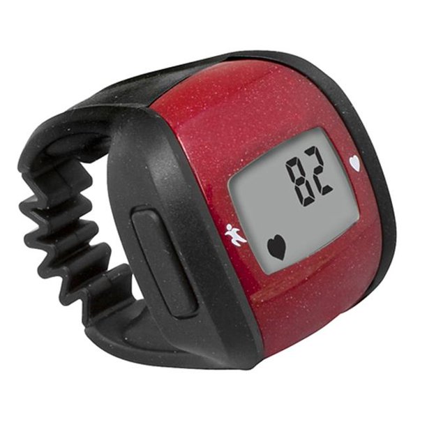 HealthSmart Ring Heart Rate Monitor, Red