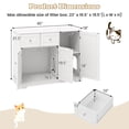 thumbnail image 3 of Costway Bac à Litière pour Chat avec 2 Tiroirs 3 Portes Dispositifs Anti-Basculement Rangement, 3 of 10