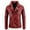 Red Tops for Men, variant on IYTR Men's Slim Fit Biker Style Faux Leather Stand Collar Zipper Closure Long Sleeve Motorcycle Jacket with Zipper Pockets Khaki L