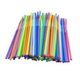 Colorful Extra Long Flexible Bendy Party Disposabl Drinking Straws, 100 ...