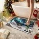 thumbnail image 5 of Seyotauo Christmas Decor 3D Stereoscopic Embroidery Carpet - 24 x16 inch Polyester Xmas Decor Indoor Outdoor, Absorbent Nonslip Dirt Proof Washable Foot Mat for Entryway Kitchen Bathroom Porch Patio, 5 of 6
