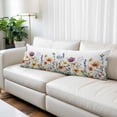 thumbnail image 2 of Spring Floral Body Pillow Covers 20"x60", Colorful Botanical Summer Blooming Soft Brushed Microfiber Breathable Throw Pillow Covers, Pillowcase with Zipper for Couch Sofa Bedroom Living Room, 2 of 9