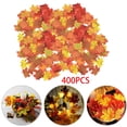 thumbnail image 1 of Hojas de otoño Hojas Artesanías artificiales Hoja de arce Hoja la Hojas de otoño artificiales Decoraciones de despedida de soltera para bodas 400 piezas Macarena hojas de arce, 1 of 8