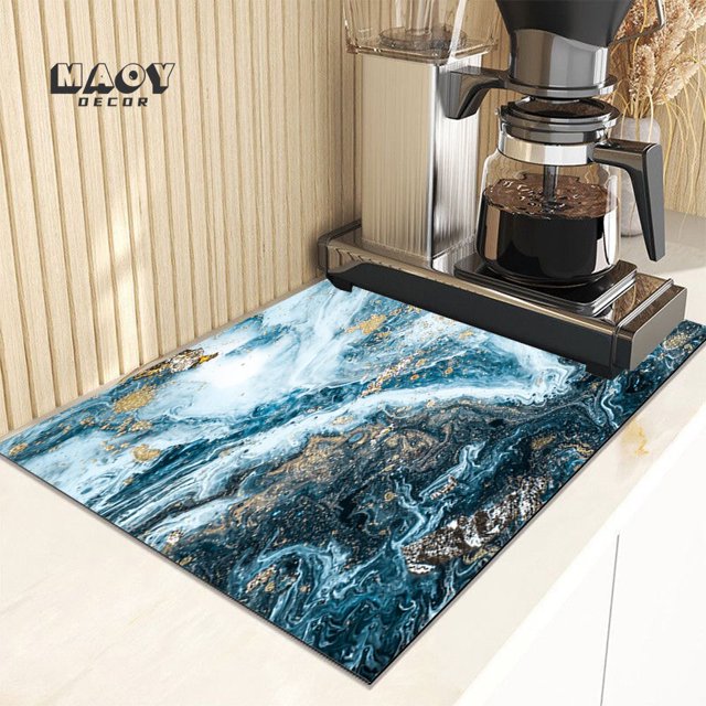 felpudos entrada casa algombra cocina antideslizante felpudo friends Almohadilla de drenaje súper absorbente estilo Mármol, estera de secado resistente a la suciedad, antimoho, para fregadero de cocin Fivean unisex
