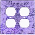 thumbnail image 3 of Metal Light Switch Plate Outlet Cover Purple Music Sheet Wallpaper Damask MUS003, 3 of 13