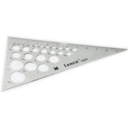 Lance Triangle Ruler 12" or 14" (Length 12 inches), These rulers are calibrated in 16ths on one edge, one side, with 26 circular template holes ranging from 1/16 to.., By Brand Lance