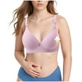 thumbnail image 6 of Plus Size Bra for Women Push up Breathable Comfortable Bra Underwear Seniors Everyday Bras (38/85BC, Purple), 6 of 6