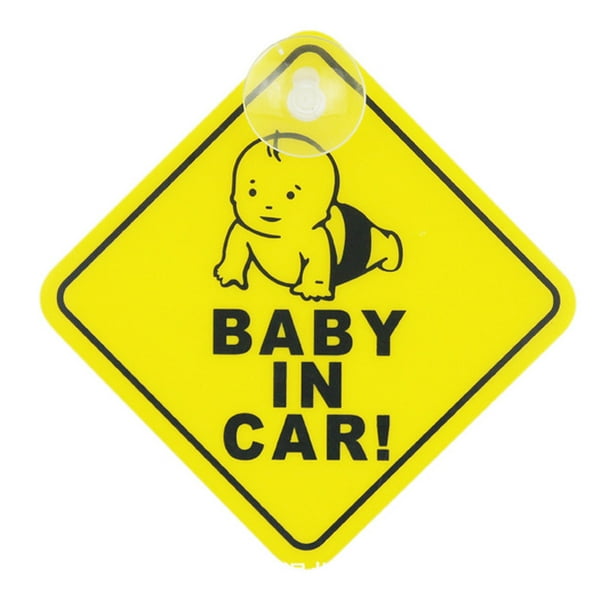 Autocollants de ventouse personnalisés avec le nom de bébé à bord,  autocollants d'avertissement de sécurité pour fenêtre de style de voiture,  en PVC - AliExpress