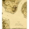 thumbnail image 2 of Vintage Maps 20x23 Black Modern Framed Museum Art Print Titled - Perth Amboy 1777, 2 of 4