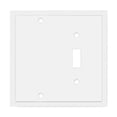 thumbnail image 2 of Modern Edge Decorative Wall Plate Switch Plate Outlet Cover, Durable Solid Zinc Alloy (Blank/Toggle, White), 2 of 10