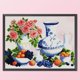 thumbnail image 3 of Kit de punto de cruz de flores de frutas DIY de 14 quilates con bordado completo estampado a mano Tmvgtek Oficina Multiescena Multifunción, 3 of 9