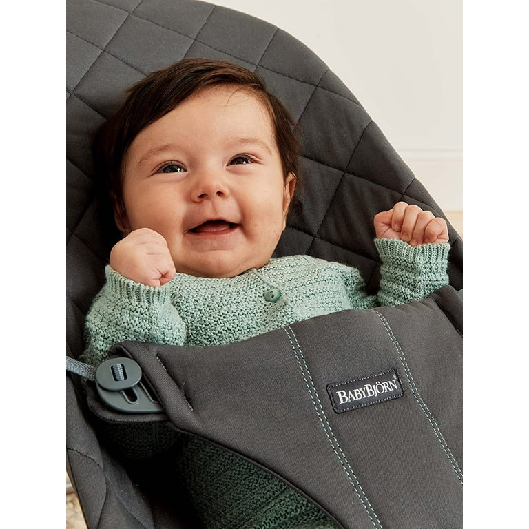 BabyBjorn Bouncer Bliss, Classic Quilt, Anthracite, Newborn