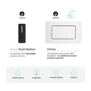 Heath Zenith Heath Zenith White/Black Plastic Wired Smart Doorbell Kit